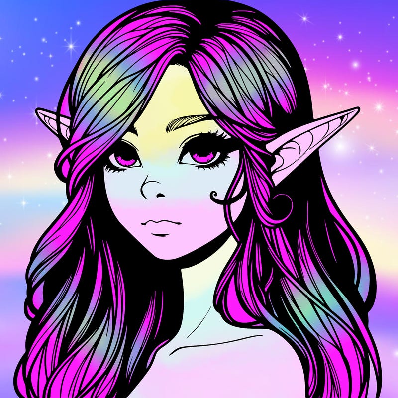 elf girl realistic dark fantasy