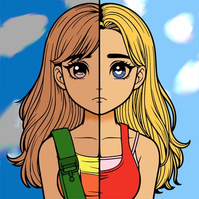 realistic girl split