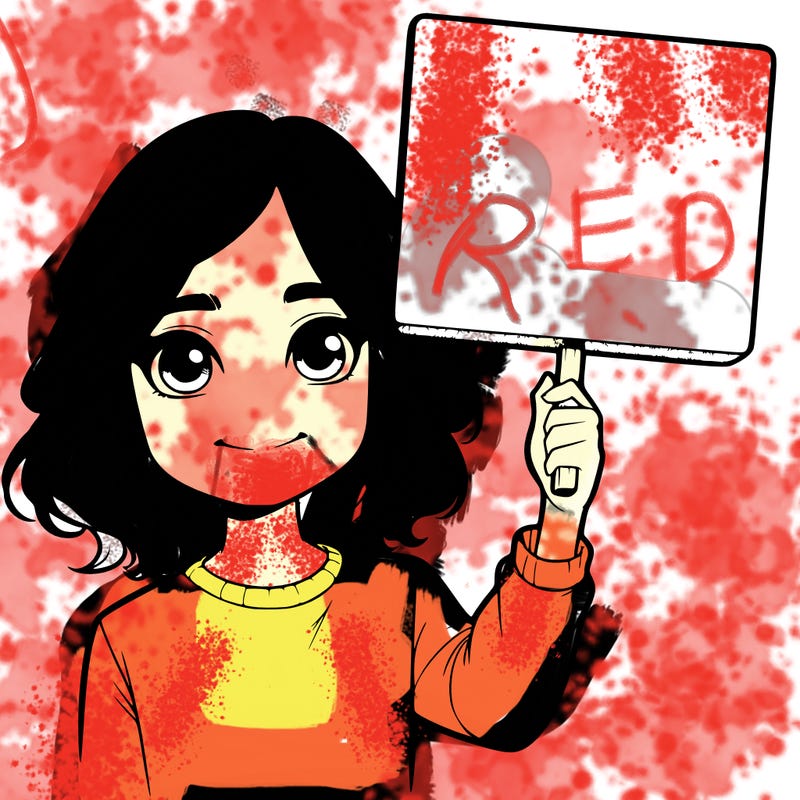 realistic girl holding up a sign