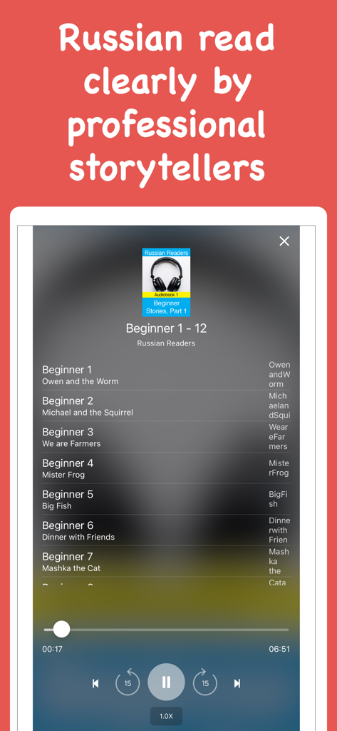 Russian Readers: Learn Russian - A list of beginner level Russian audio stories narrated by professional storytellers