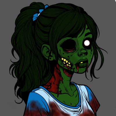 realistic zombie girl