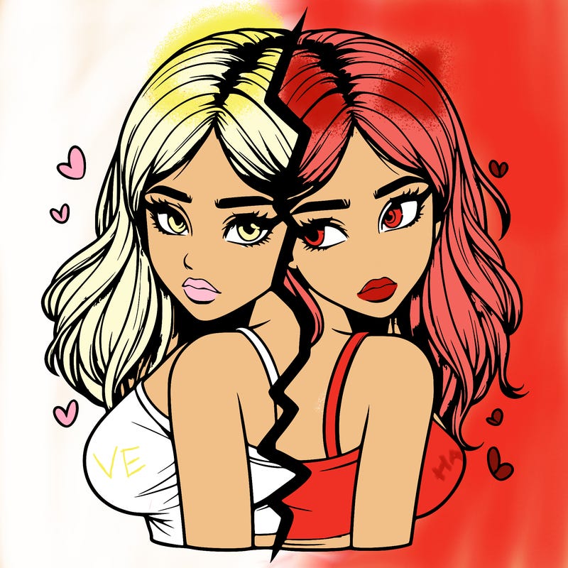 realistic girl split