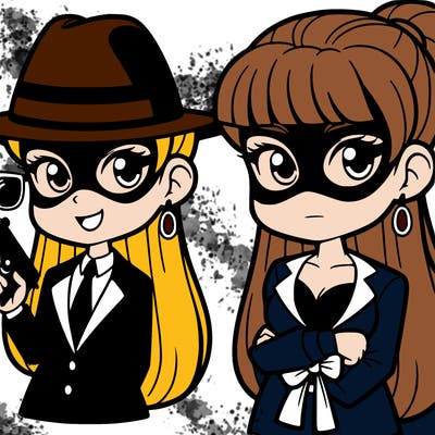 secret agent girl with gun