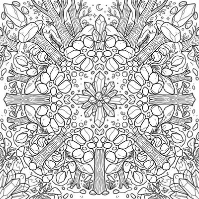 Immerse yourself in the serene beauty of nature with this captivating Forest Rocks Mandala coloring page. Its intricate design, blending earthy elements with sacred geometry, offers a truly meditative coloring experience.