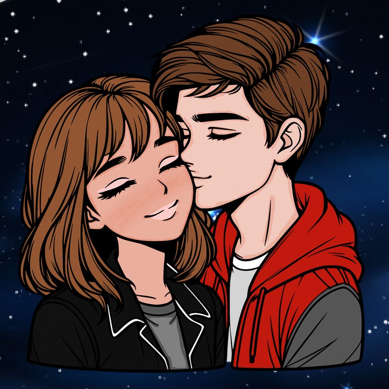 realistic girl and boy  love