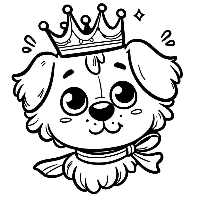 dog with crown