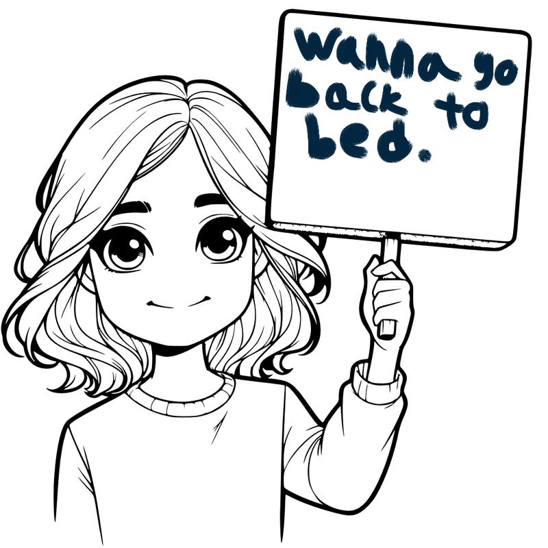 realistic girl holding up a sign