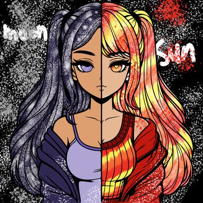 realistic girl split