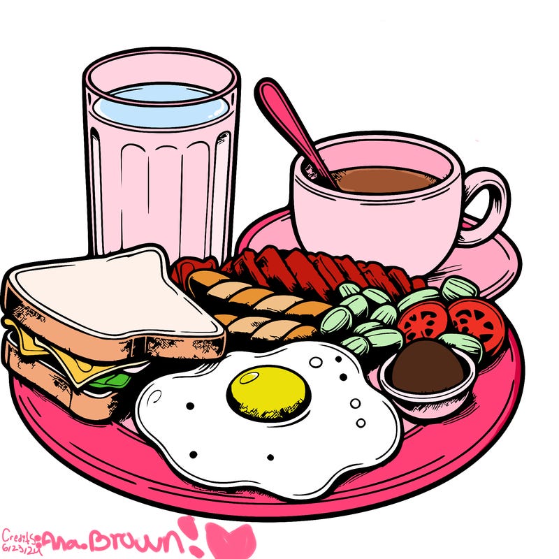 a realistic perfect breakfast