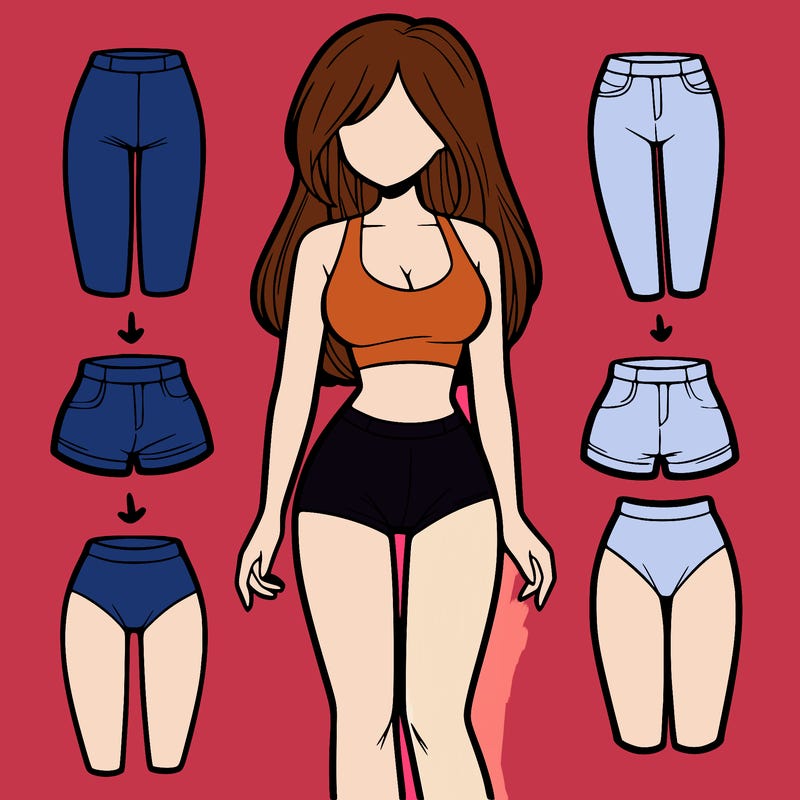 girl in tight shorts