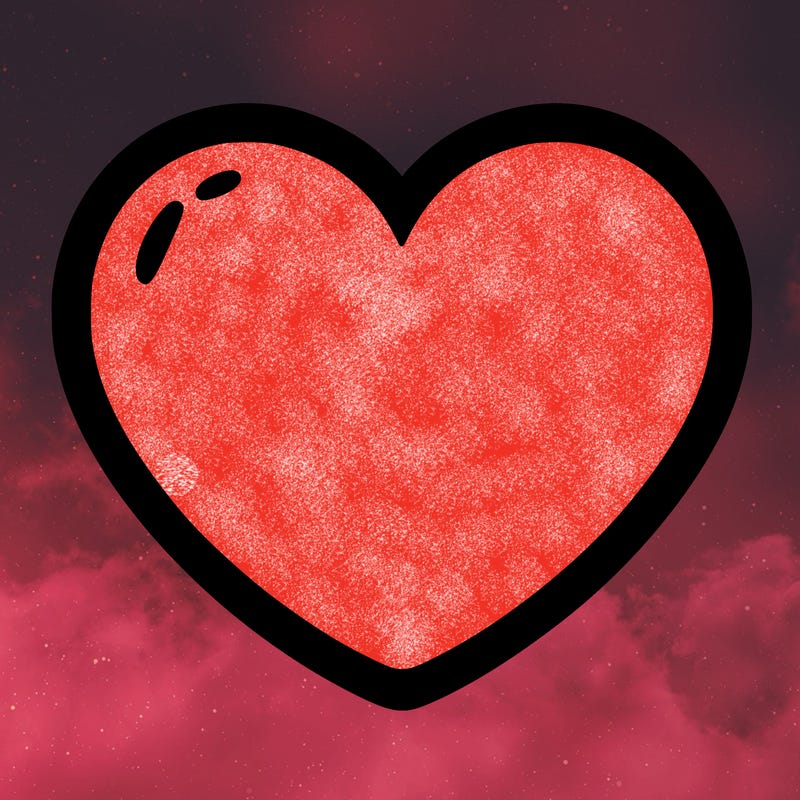 a blank heart