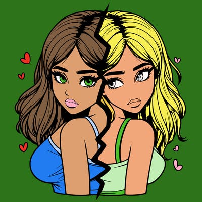 realistic girl split