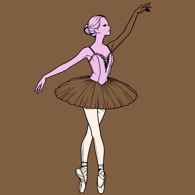 realistic ballerina