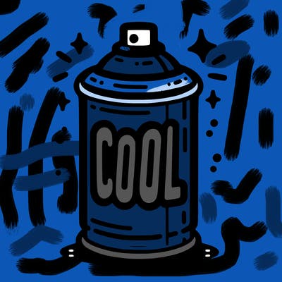 a spray paint can that's cool