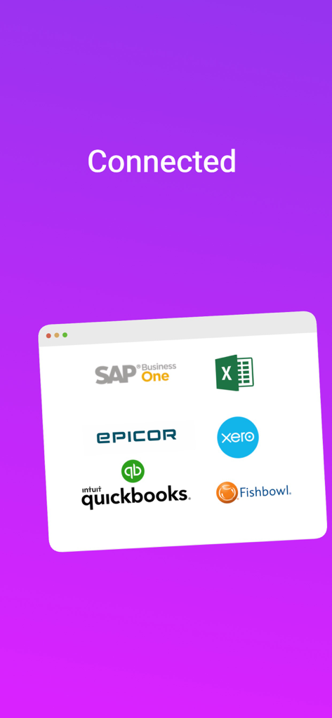 inSitu Inventory - Integration von inSitu Inventory mit QuickBooks, SAP Business One, Xero und anderer Business-Software.