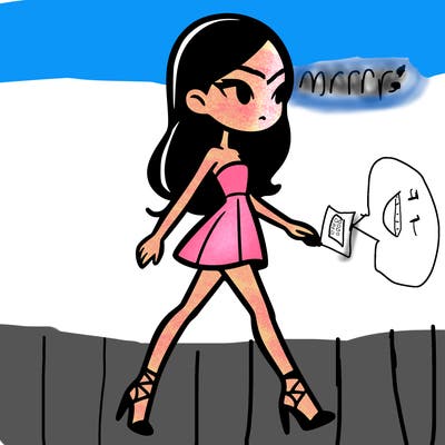 super model on runway