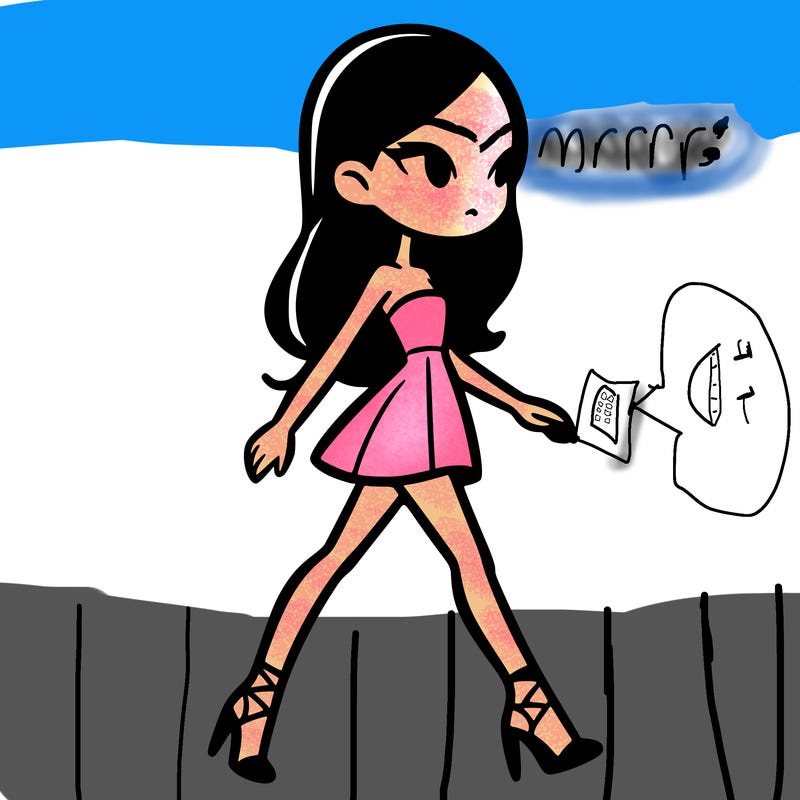 super model on runway