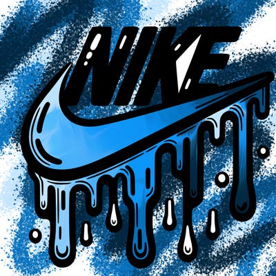 dripping nike logo