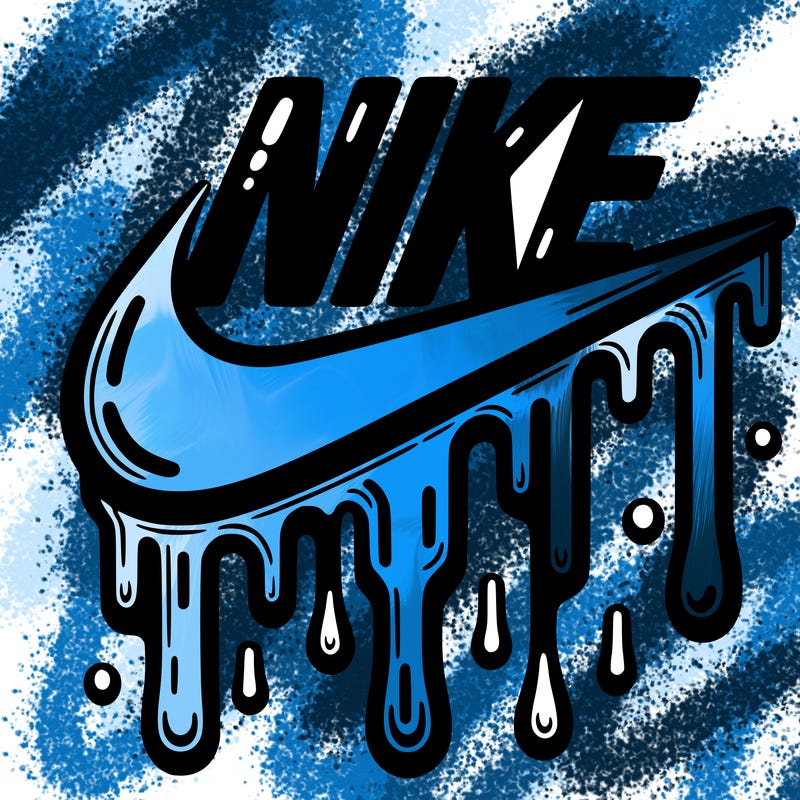 dripping nike logo