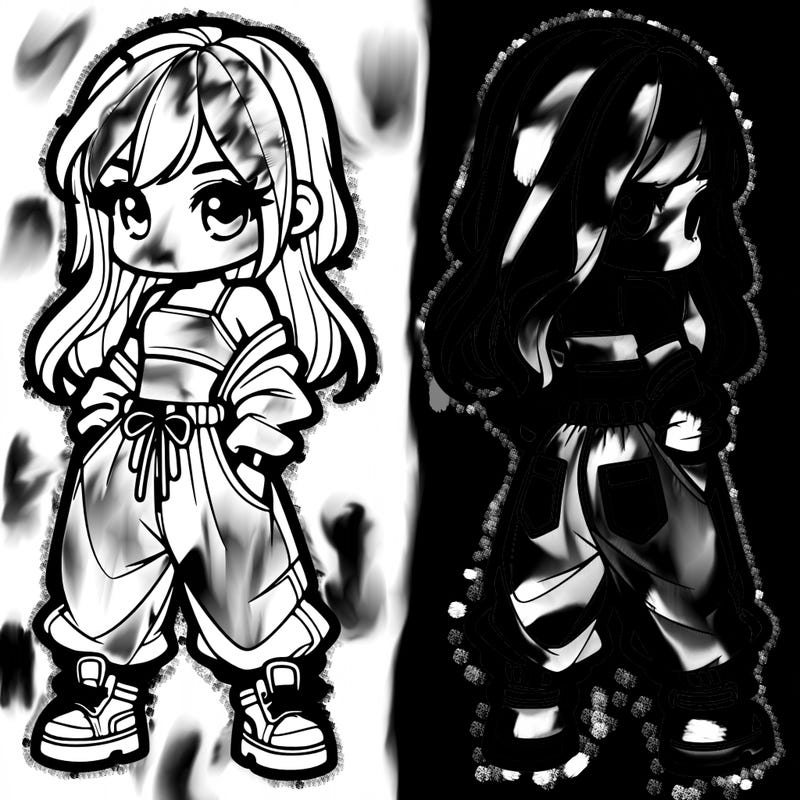 girl in crop top and baggy pants