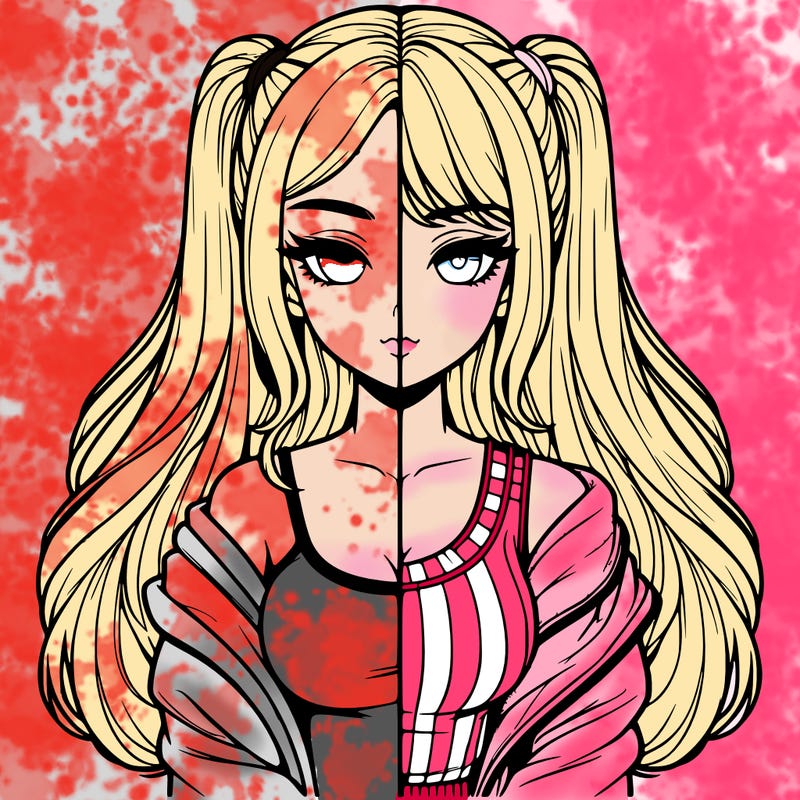 realistic girl split