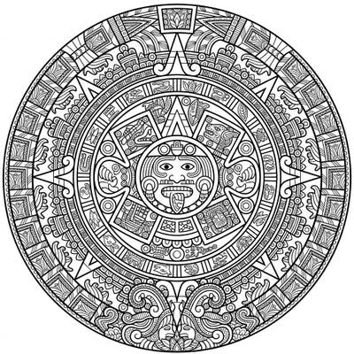 Dive into the ancient world with this stunning Aztec Sun Stone coloring page, reimagined with captivating Zentangle patterns. This intricate design offers a unique blend of historical art and meditative creativity, perfect for art enthusiasts.