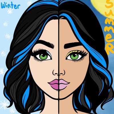 realistic girl split half