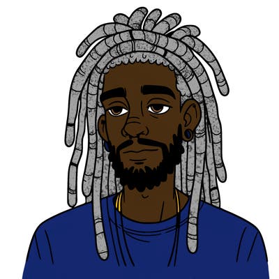 man with dreads