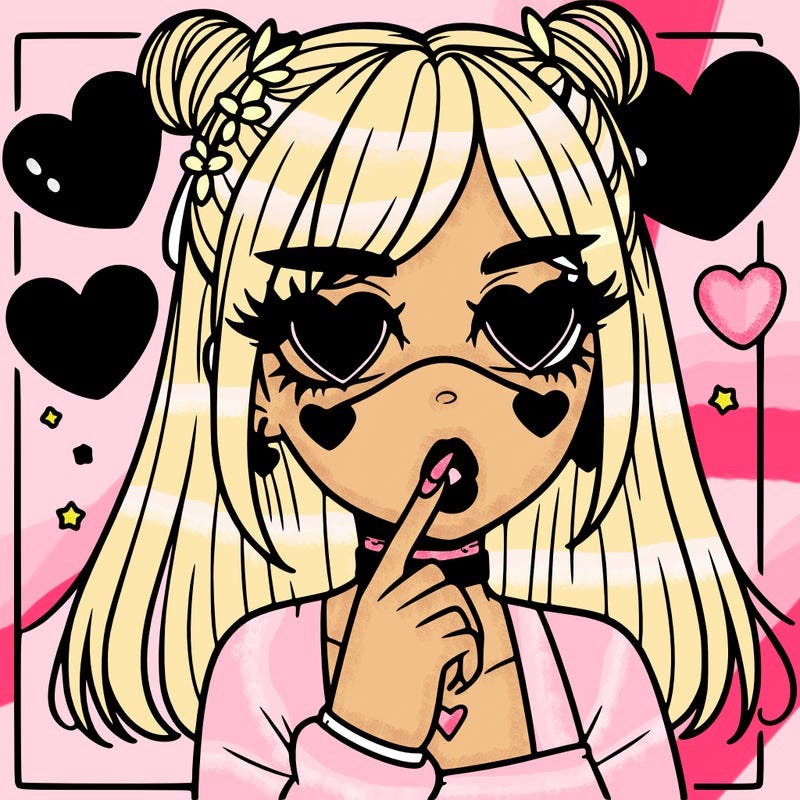 aesthetic heart girl