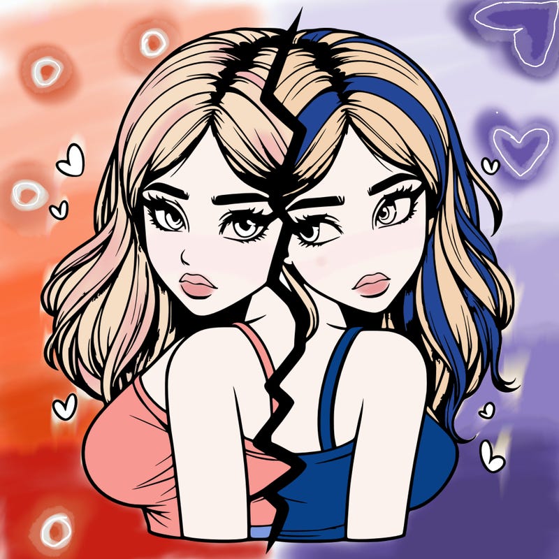 realistic girl split