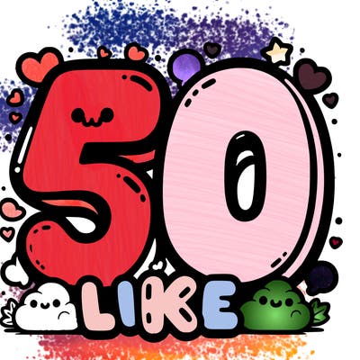 50 likes big bubble letters