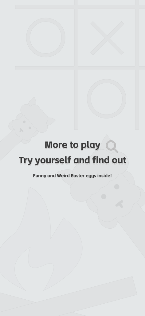 ZenRelief: Relaxing Watch Game - A screen from the ZenRelief app inviting users to discover hidden features and easter eggs.