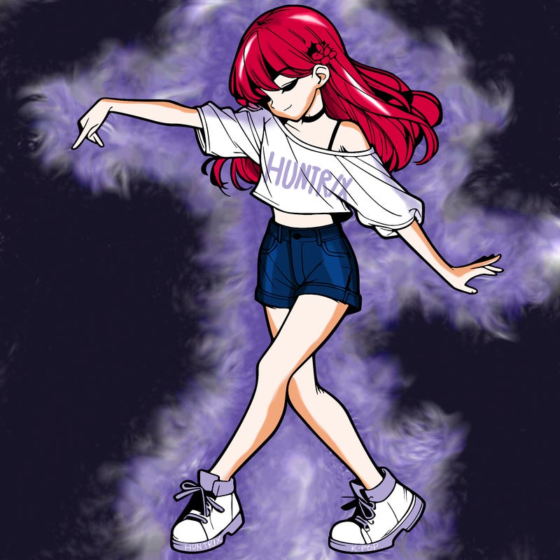 realistic girl danceing