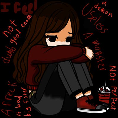 a girl  after a breakup