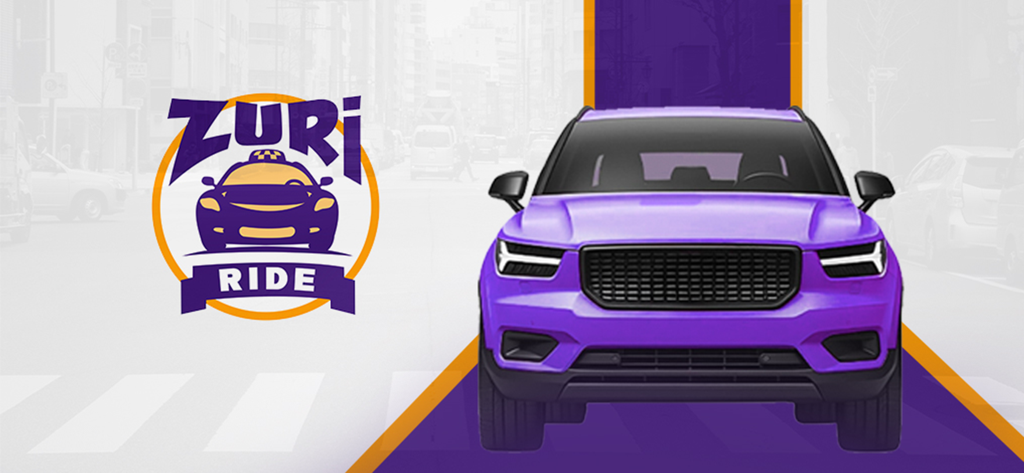 Zuri Ride logo and a purple luxury SUV illustrating premium chauffeur services.
