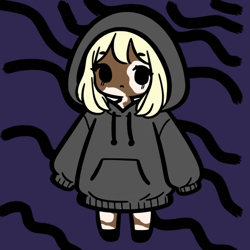 girl in a over sizes hoodie