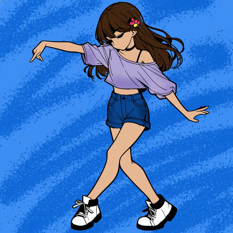 realistic girl danceing