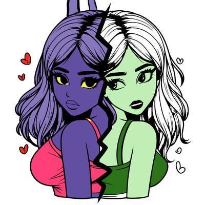 realistic girl split