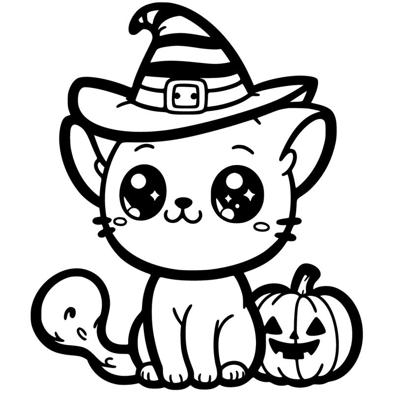 cute little halloween cat