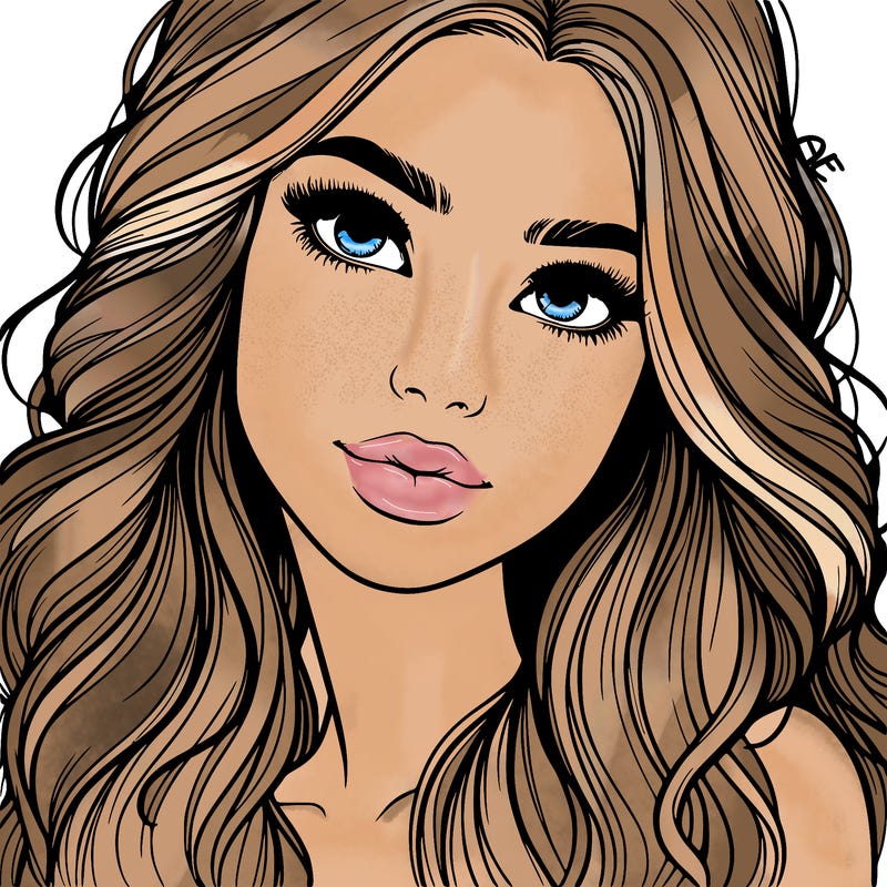 beautiful realistic girl