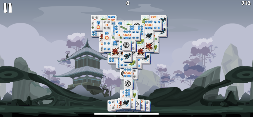 Mahjong Deluxe 3 Go - Mahjong Deluxe 3 Go tile puzzle with a 3D layout and a relaxing pagoda backdrop