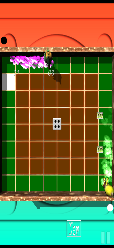 Nacchan's Grassland Sugoroku - Gameplay of Nacchans Grassland Sugoroku showing the game board and characters with characters and a die