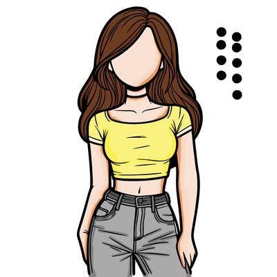 girl with a crop top and jeans