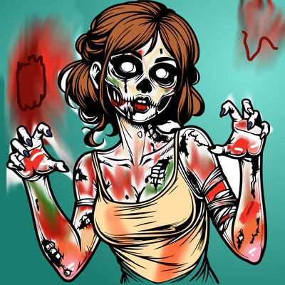 realistic zombie girl