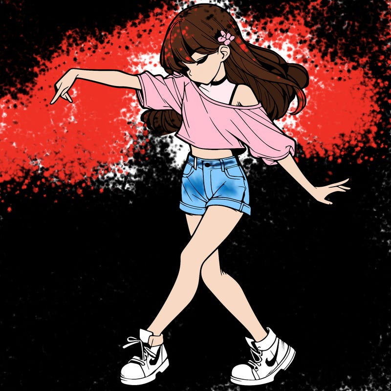 realistic girl danceing