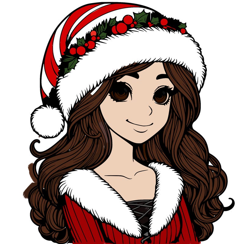 realistic christmas  girl