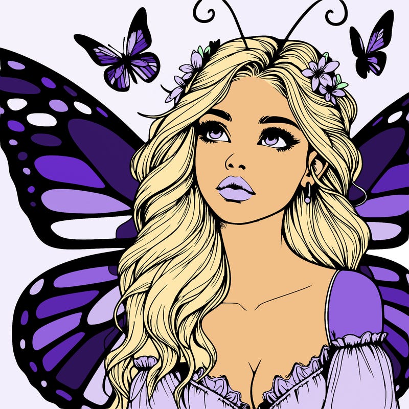 butterfly fairy realistic girl
