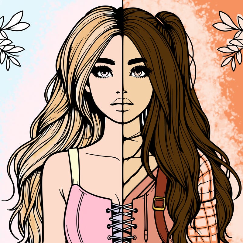 realistic girl split