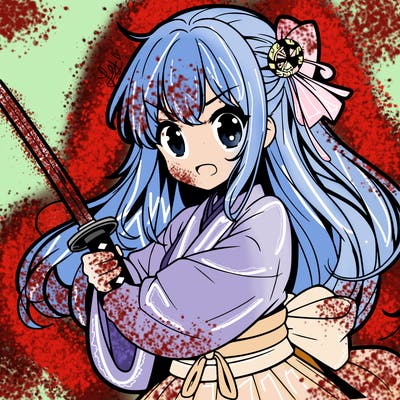 japanese teen girl with a sword anime