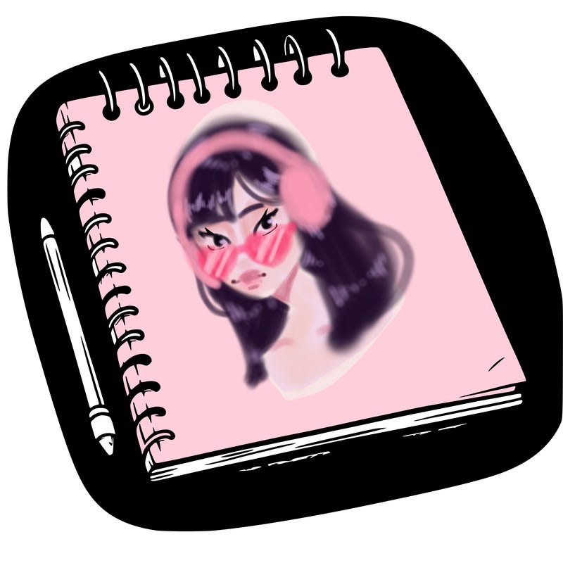 a blank sketch pad